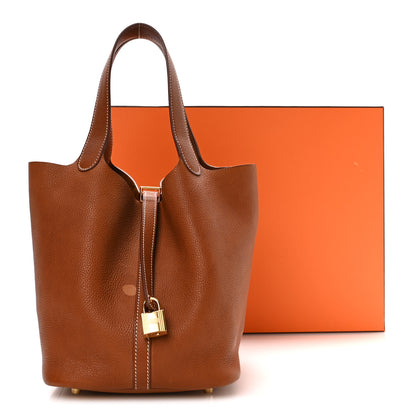 Hermes Taurillon Clemence Picotin Lock 22 MM Fauve 13 of 13