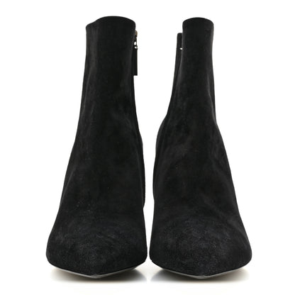Saint Laurent Suede Kate 85 Zip Bootie 39.5 Black 3 of 9