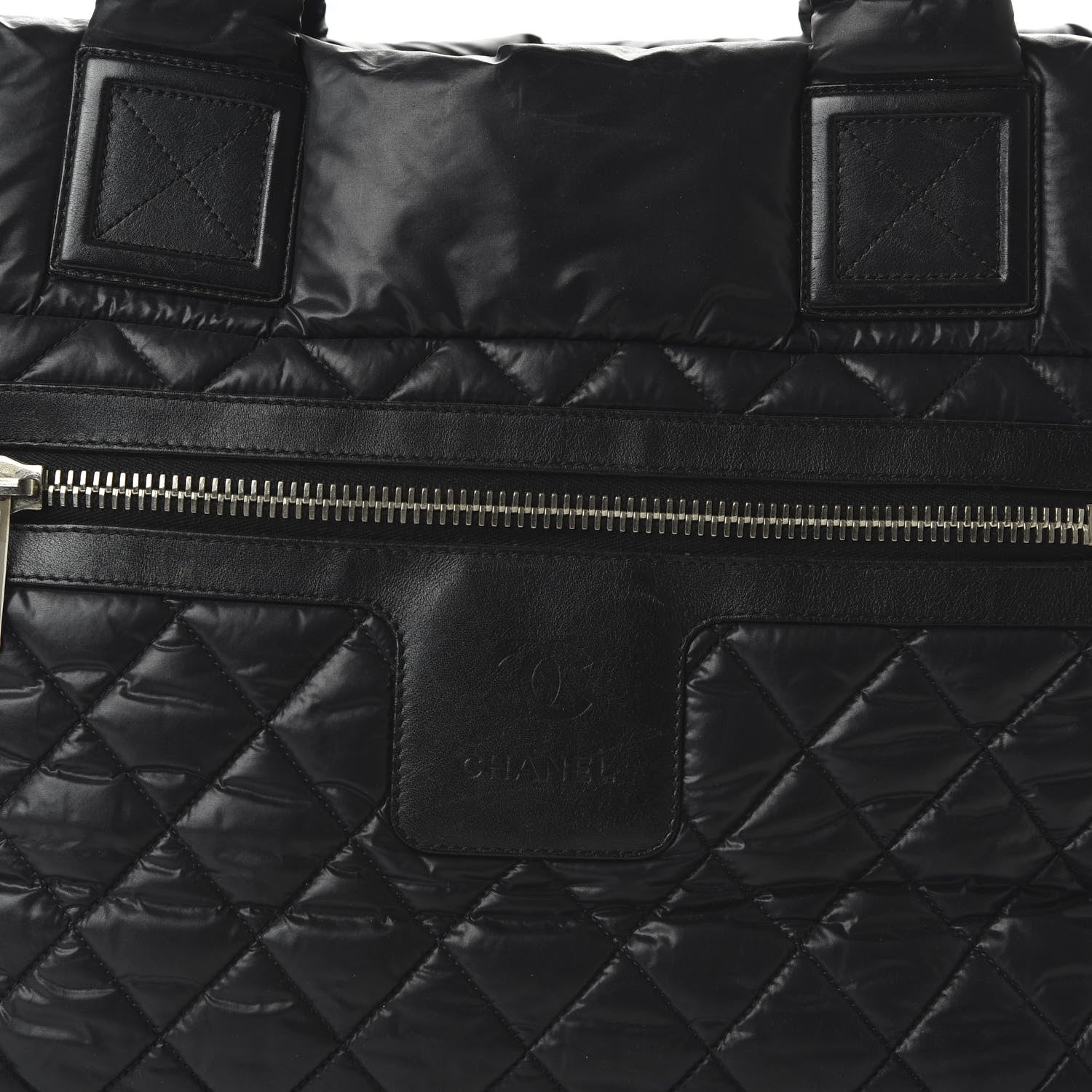 Chanel Nylon Quilted Large Coco Cocoon Tote Black 12 of 12