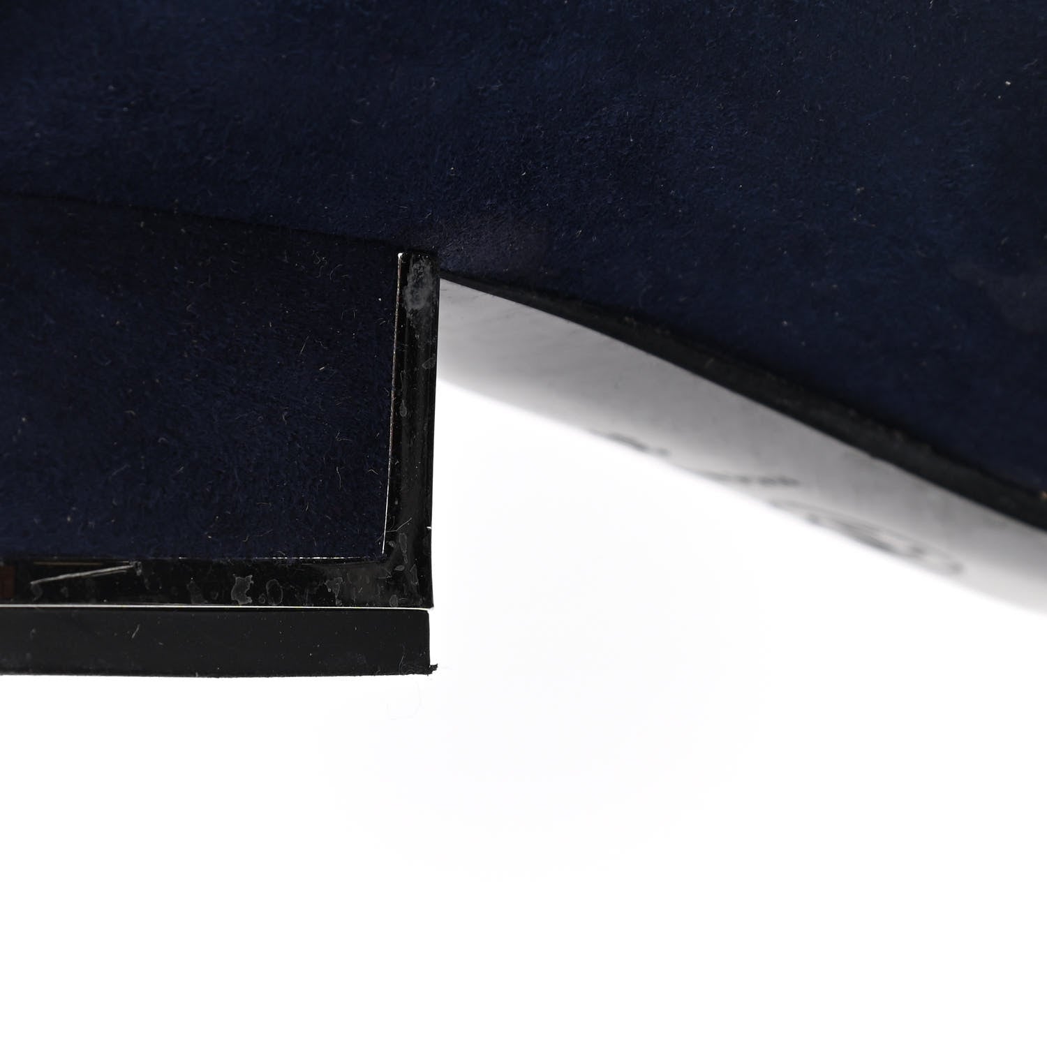 Chanel Suede Cap Toe CC Pumps 35 Navy 5 of 6