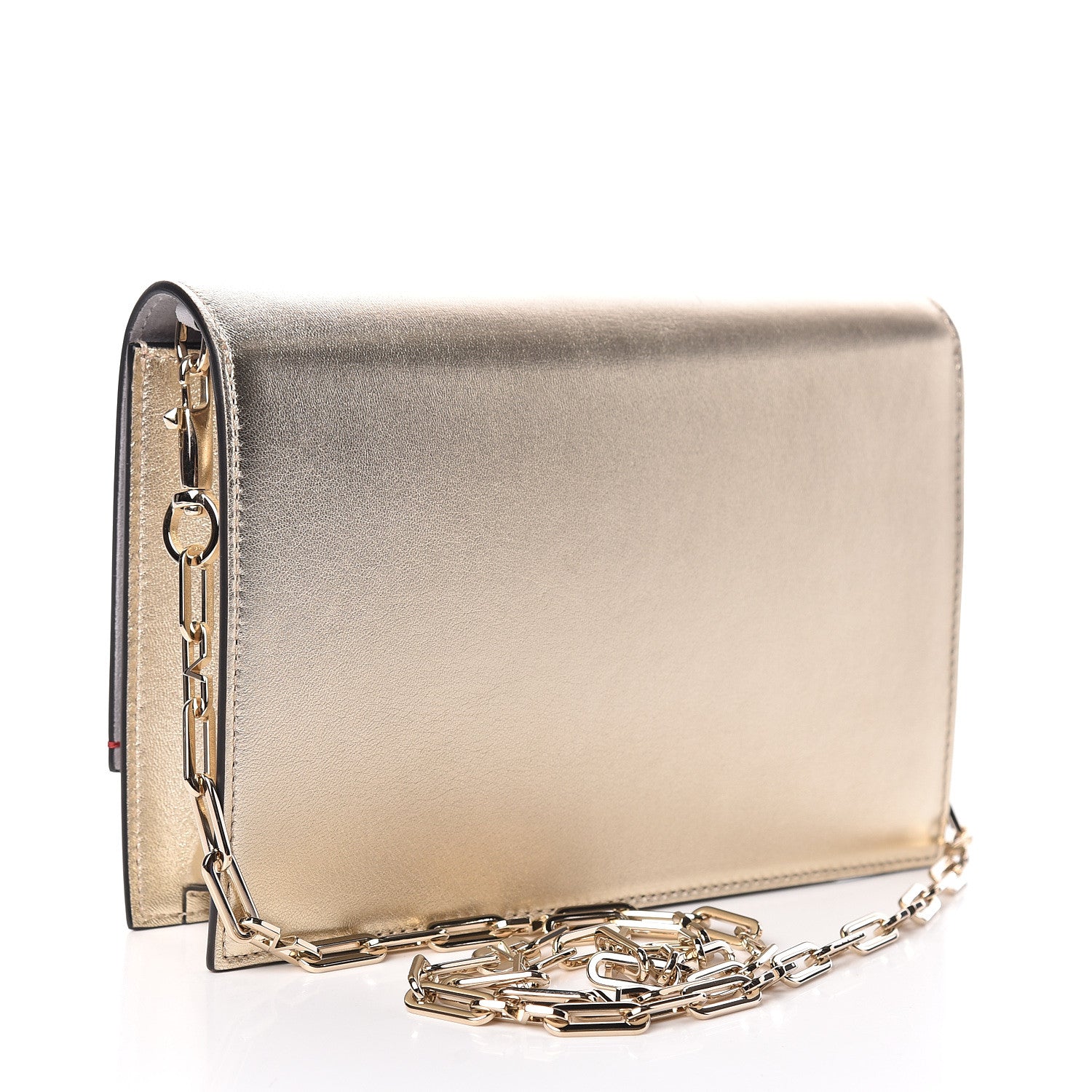 Valentino Garavani Metallic Nappa Small VCase Bag Platinum 3 of 10
