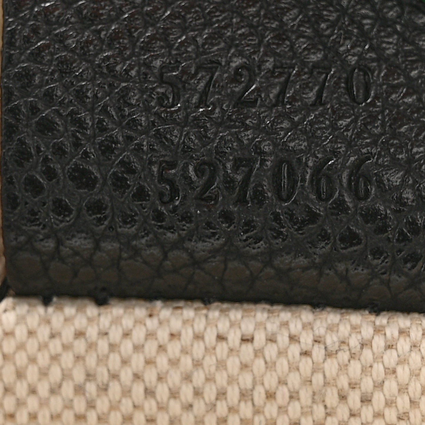 Pebbled Calfskin Logo Wristlet Black