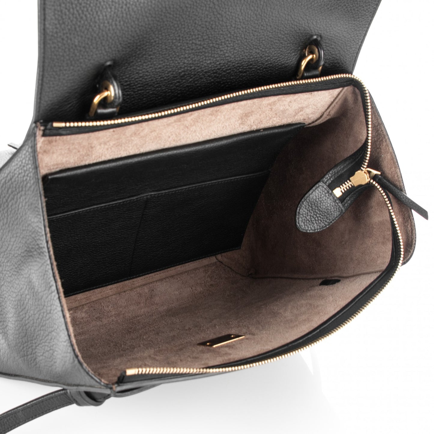 Grained Calfskin Mini Belt Bag Black