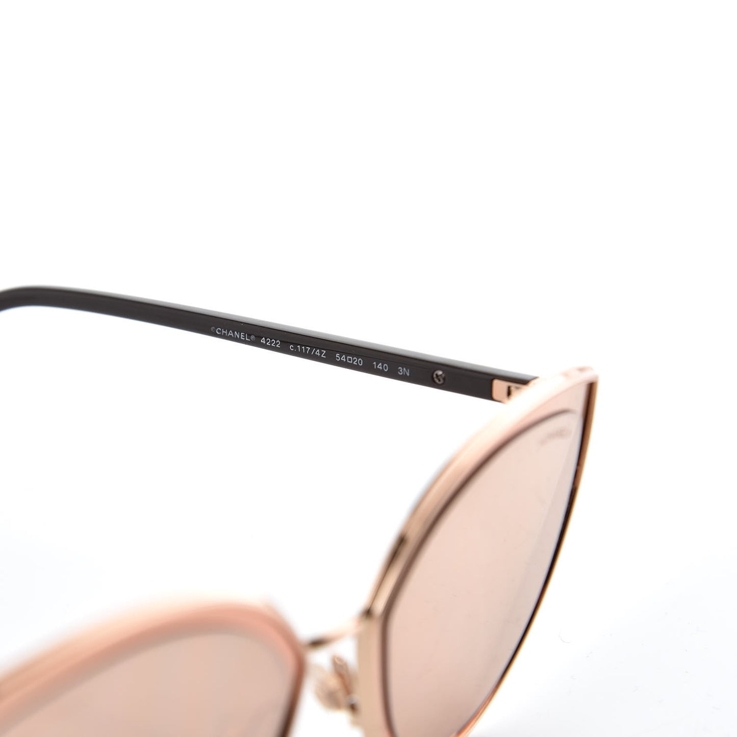 Metal Cat Eye Sunglasses 4222 Pink Gold