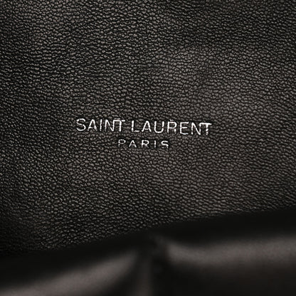 Saint Laurent Lambskin Quilted Medium Loulou Puffer Monogram Chain Satchel Black 6 of 10