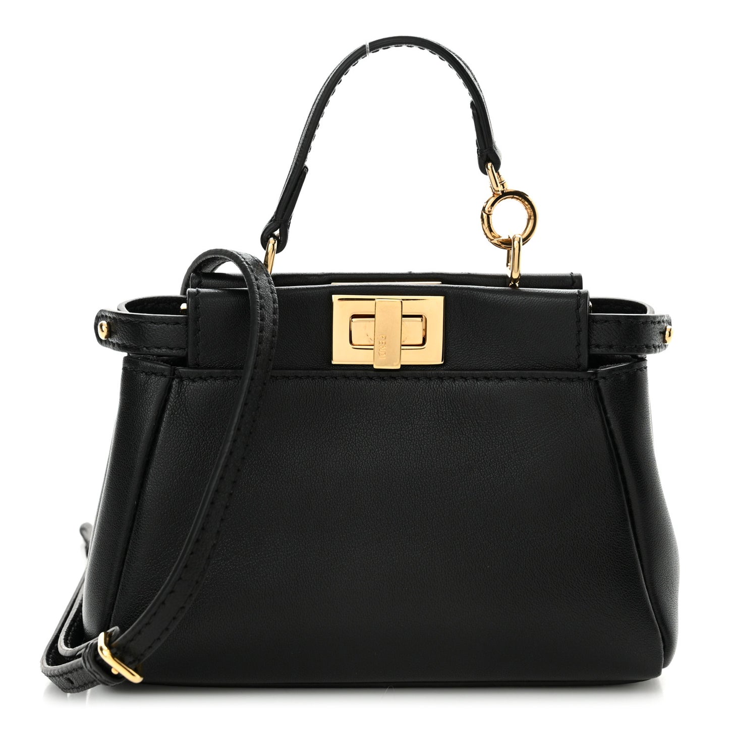 Nappa Micro Peekaboo Iconic Satchel Black