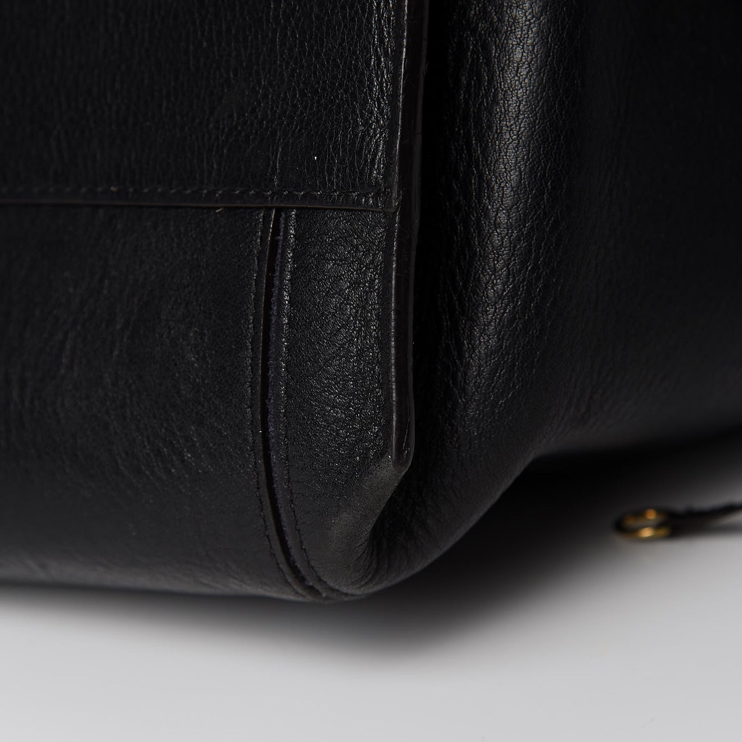 Smooth Calfskin Medium Milo Shopping Tote Black