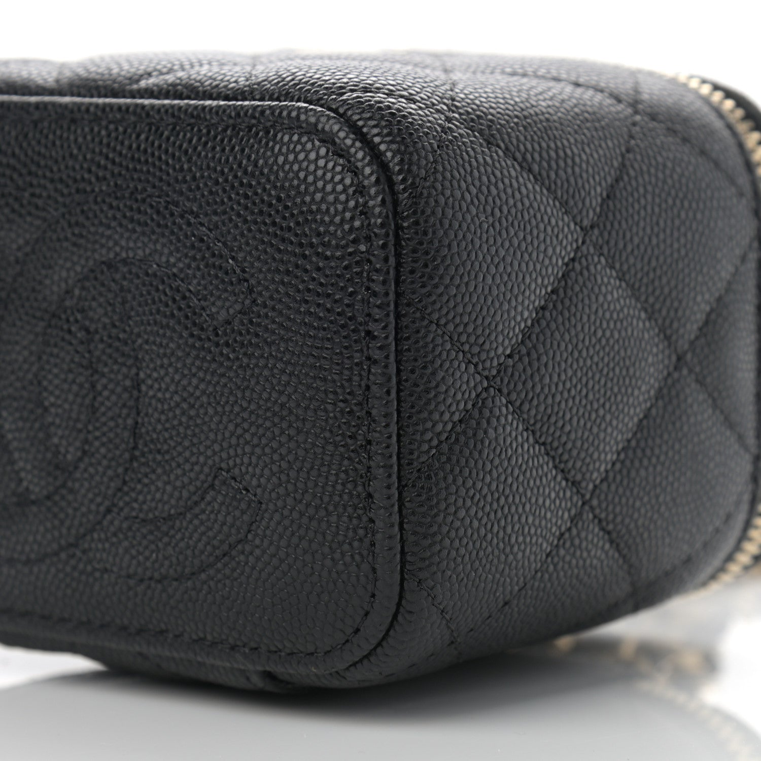 Chanel Caviar Quilted Mini Vanity Case With Chain Black 10 of 12