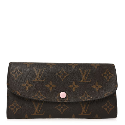 Louis Vuitton Monogram Emilie Wallet Rose Ballerine 1 of 7