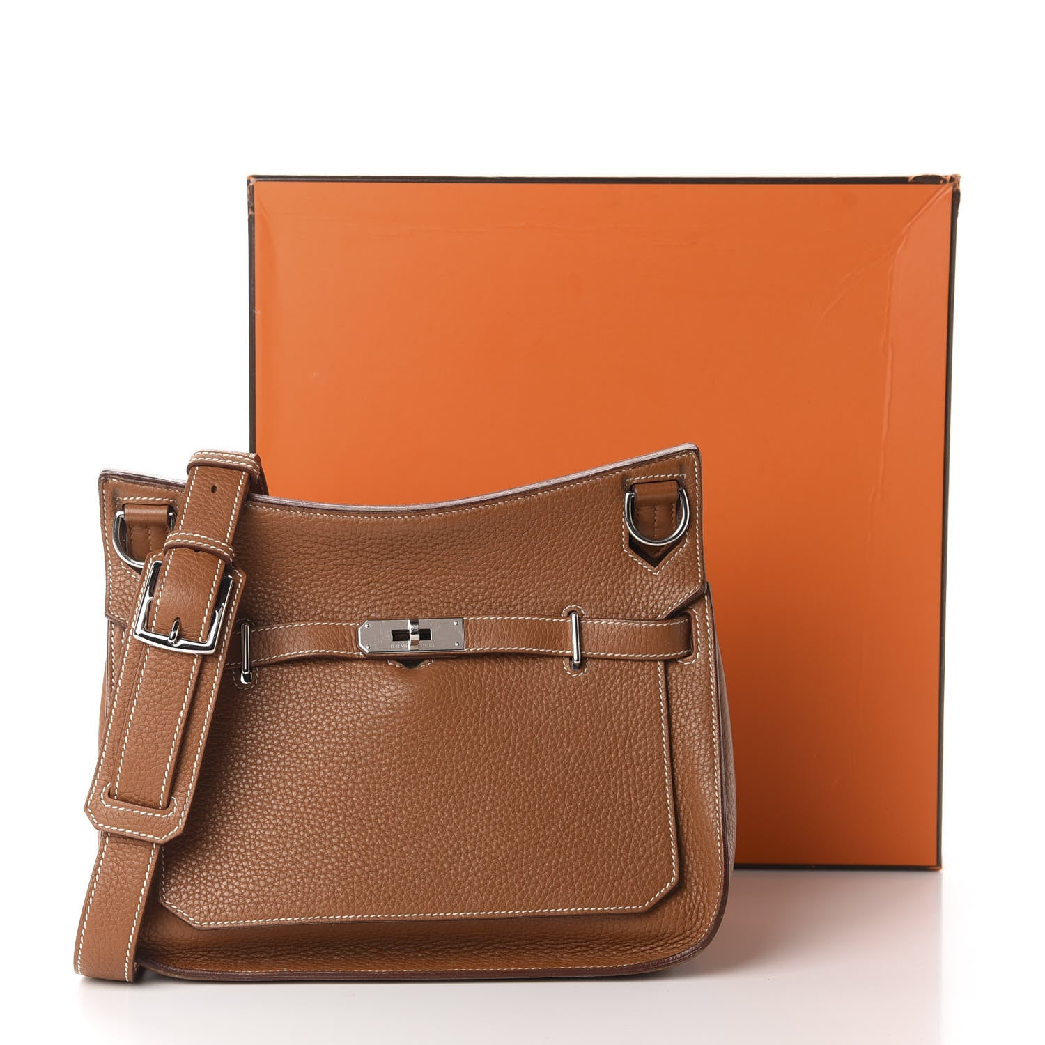 Hermes Taurillon Clemence Jypsiere 28 Gold 13 of 13