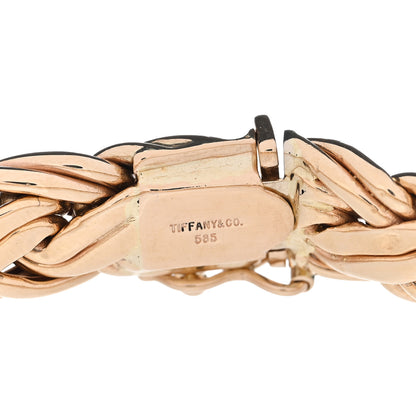Tiffany 14K Yellow Gold Russian Braid Chain Bracelet 3 of 4