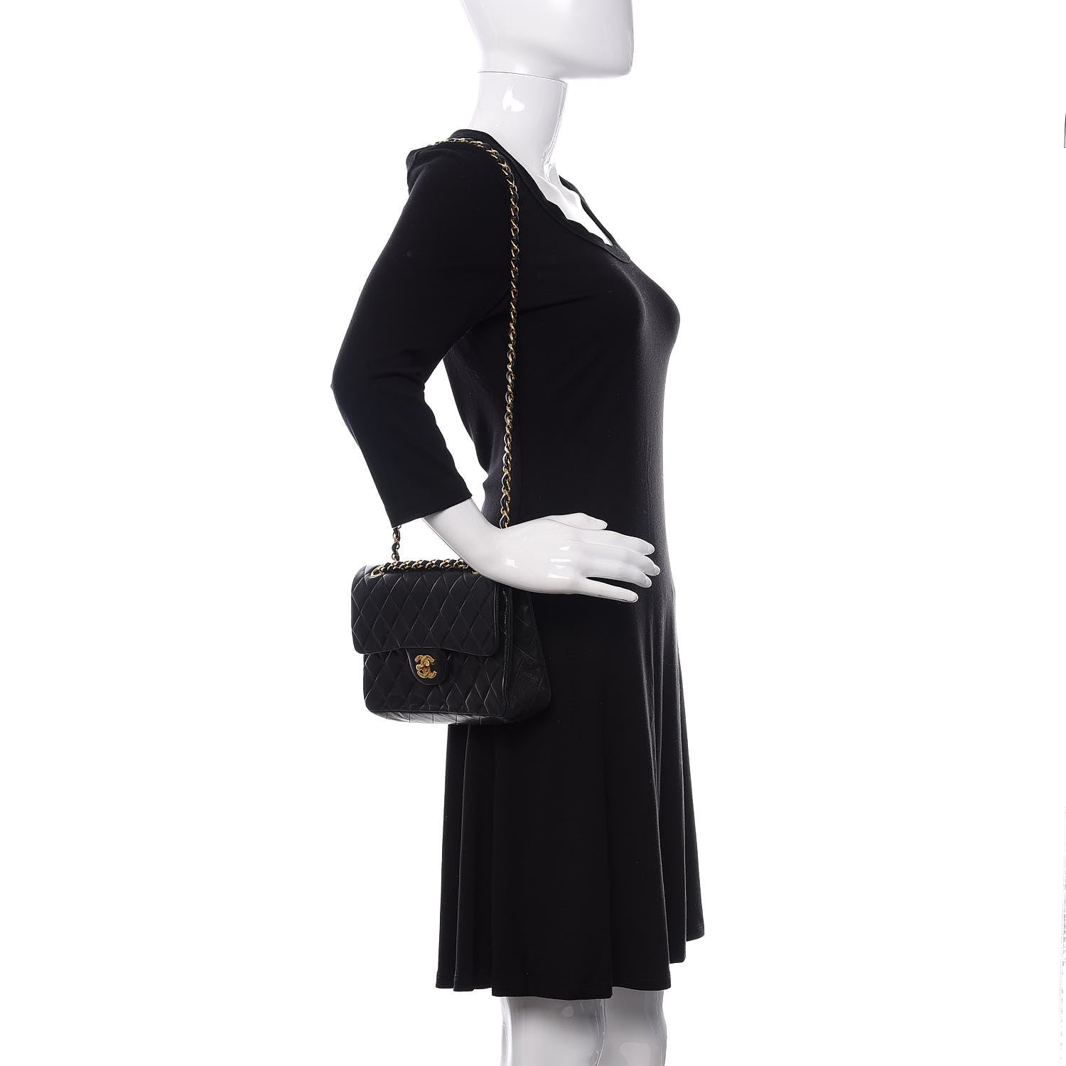 Chanel Lambskin Quilted Small Double Flap Black 2 of 11