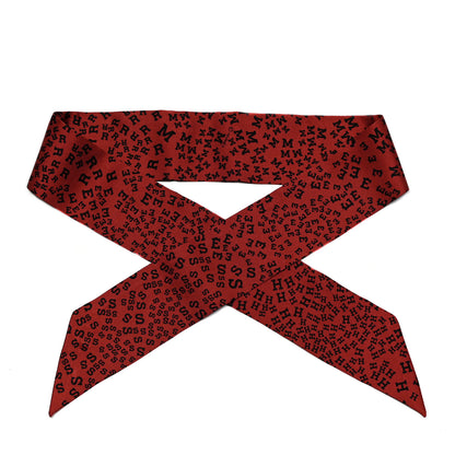 Hermes Silk Scattered Letters Twilly 1 of 4