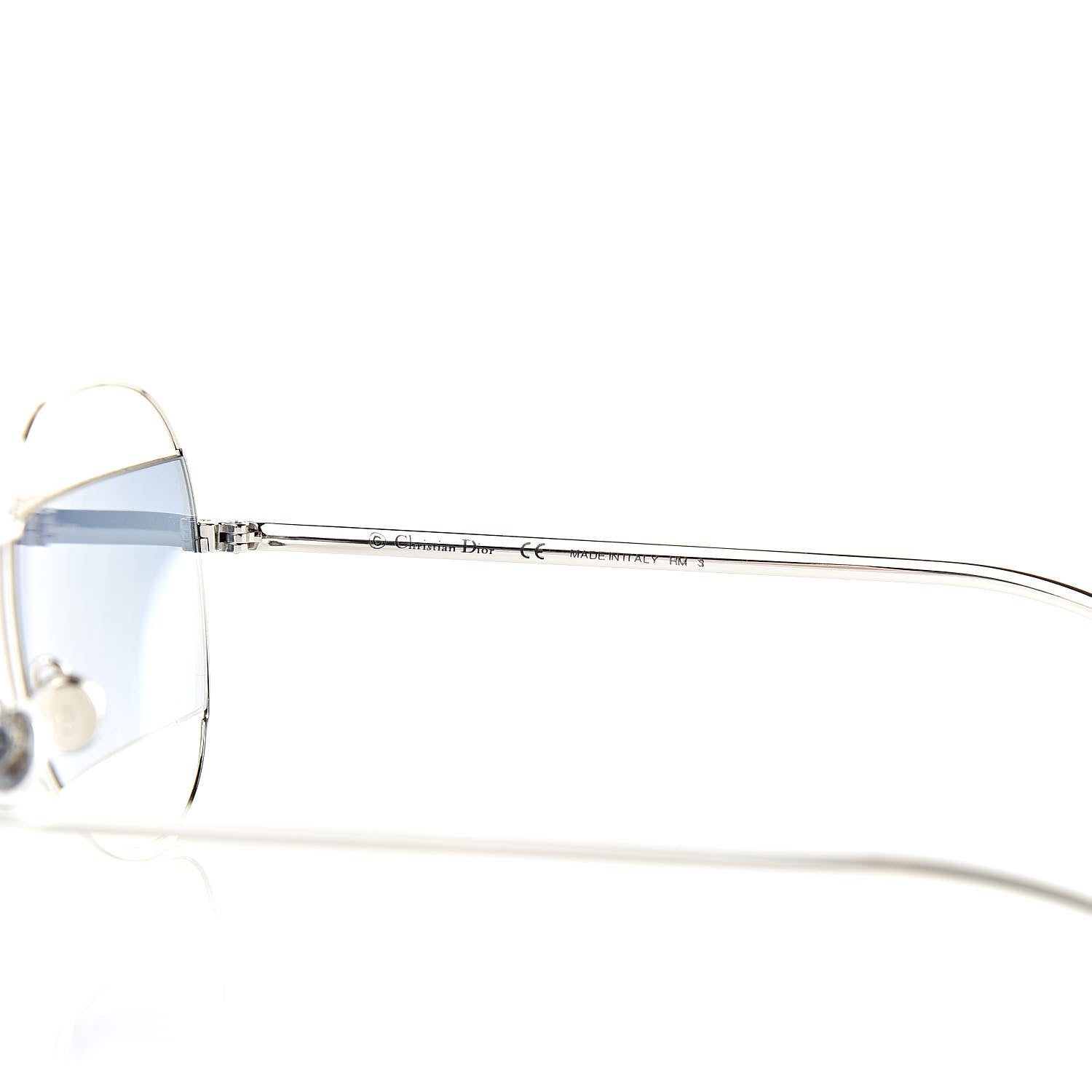 Christian Dior Split 1 Aviator Sunglasses Silver Blue 6 of 7