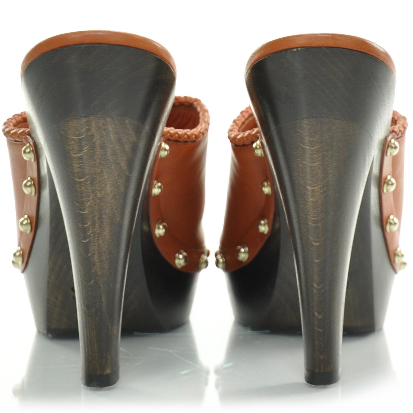 Leather Studded Craft Clogs 38