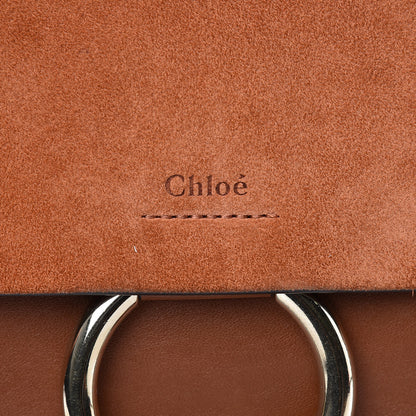 Chloe Suede Calfskin Medium Faye Shoulder Bag Tobacco 7 of 11