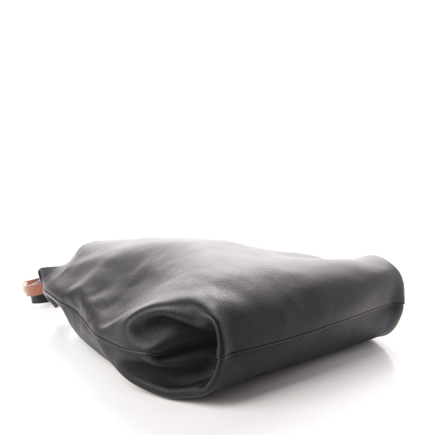 Burberry Smooth Calfskin Medium Grommet Hobo Black 4 of 8