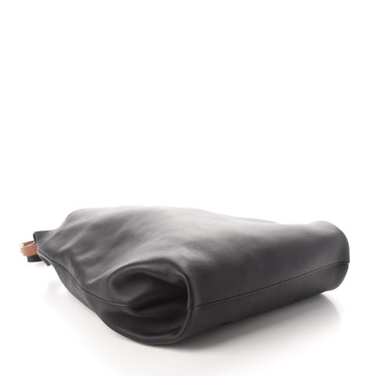 Burberry Smooth Calfskin Medium Grommet Hobo Black 4 of 8