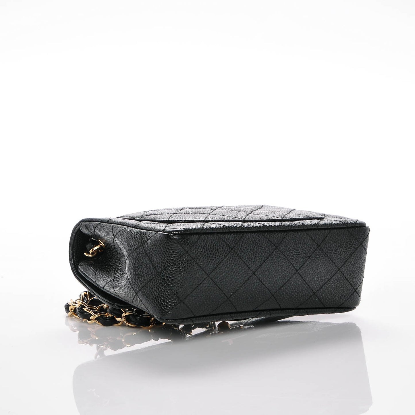 Caviar Quilted Mini Square Flap Black