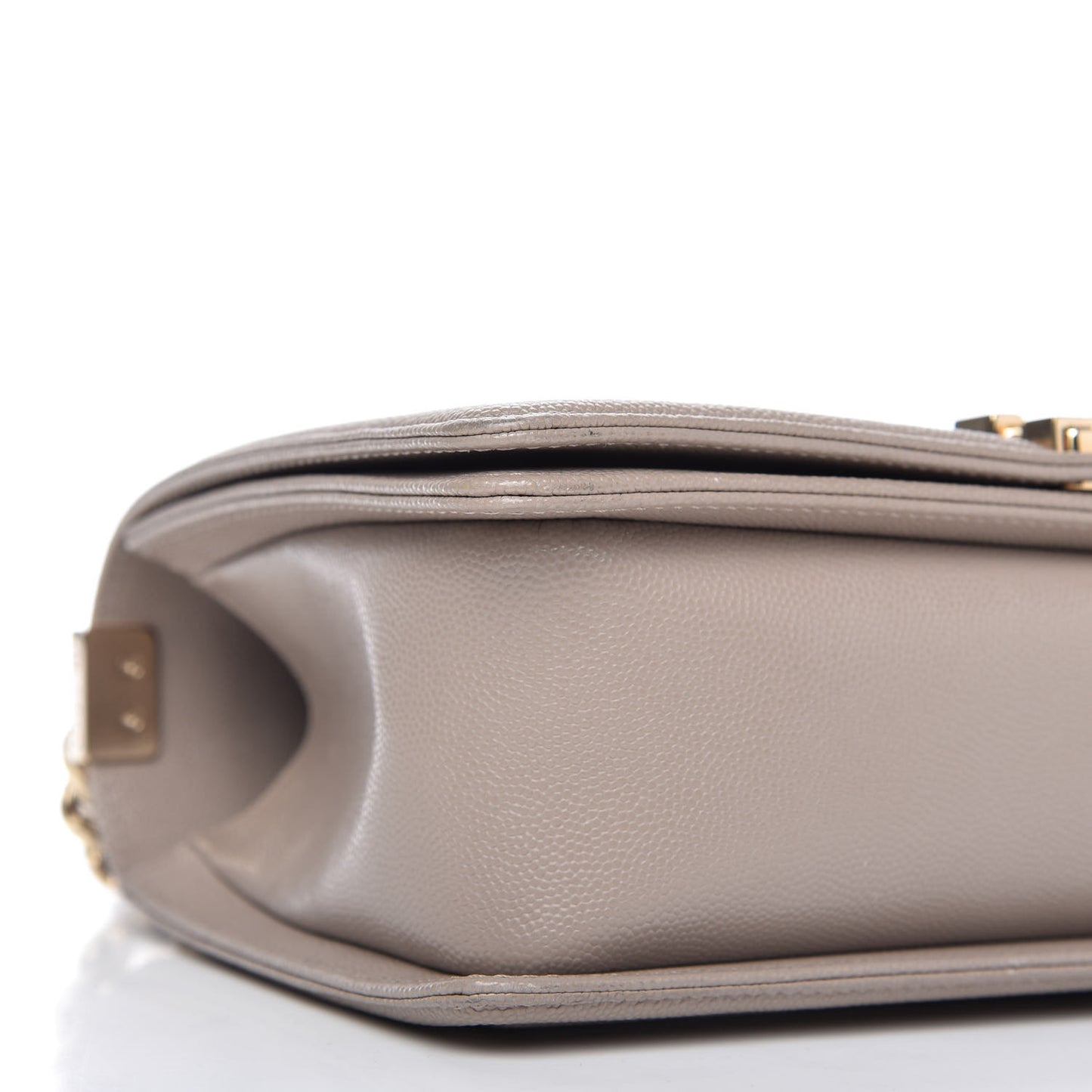 Caviar Quilted Medium Boy Flap Dark Beige
