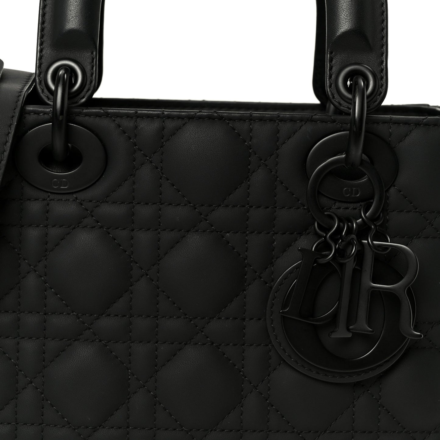 Ultra Matte Calfskin Cannage Small My ABCDior Lady Dior Black