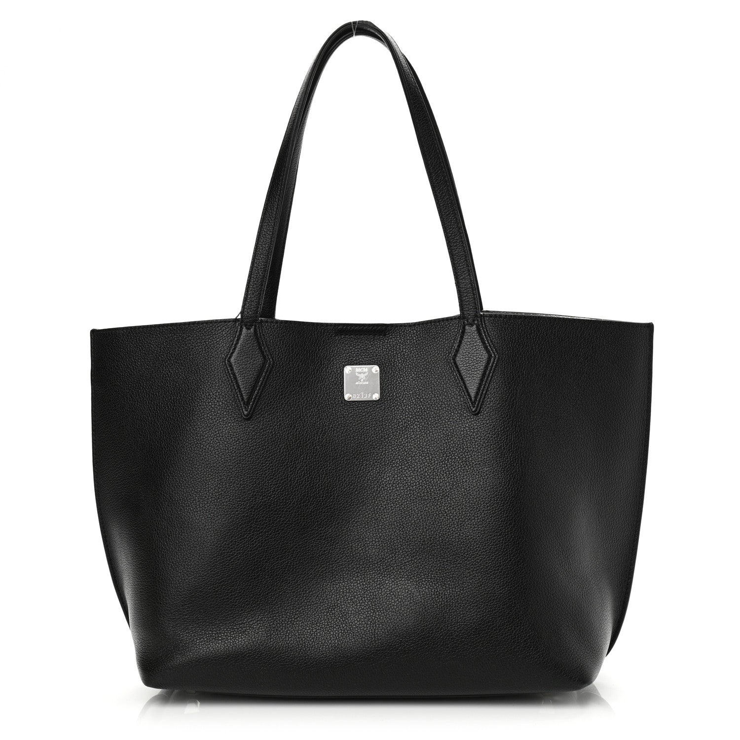 MCM Grained Calfskin Medium Yris Shopper Tote Black 1 of 16