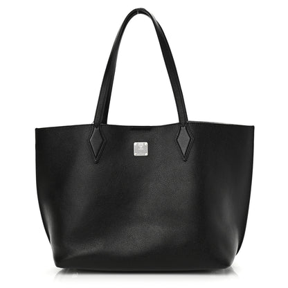 MCM Grained Calfskin Medium Yris Shopper Tote Black 1 of 16