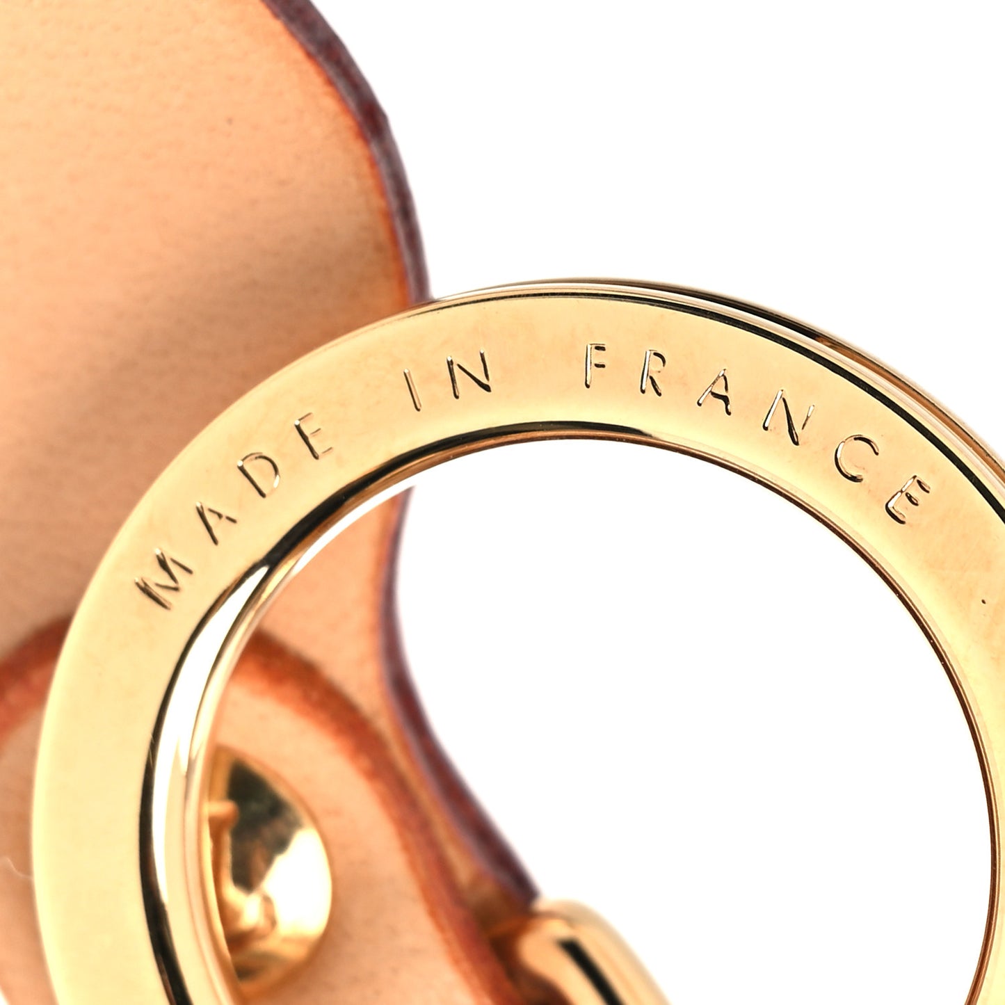 Vachetta Monogram Panda Key Ring Bag Charm