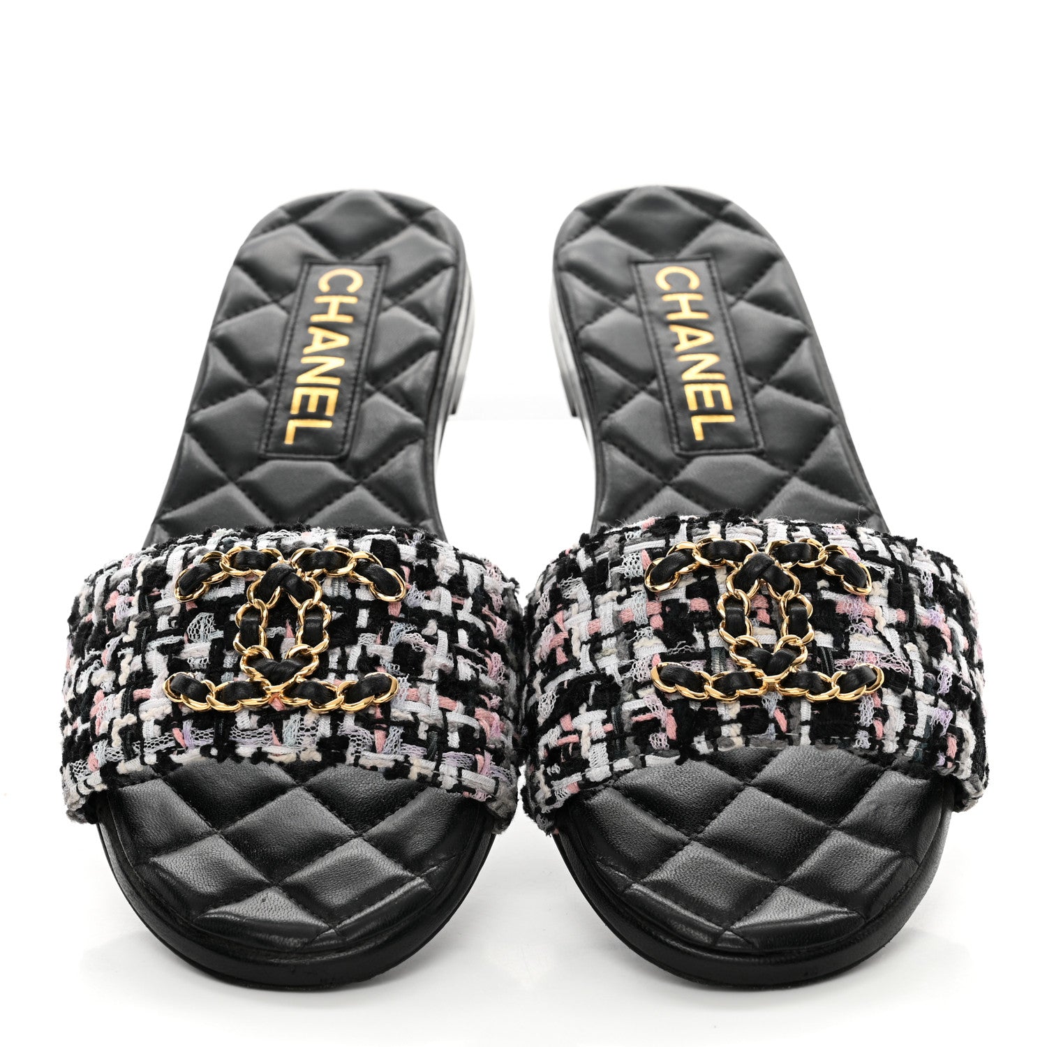 Chanel Tweed CC Chain Mule Sandal 35 Multicolor 5 of 14