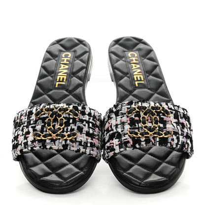 Chanel Tweed CC Chain Mule Sandal 35 Multicolor 5 of 14