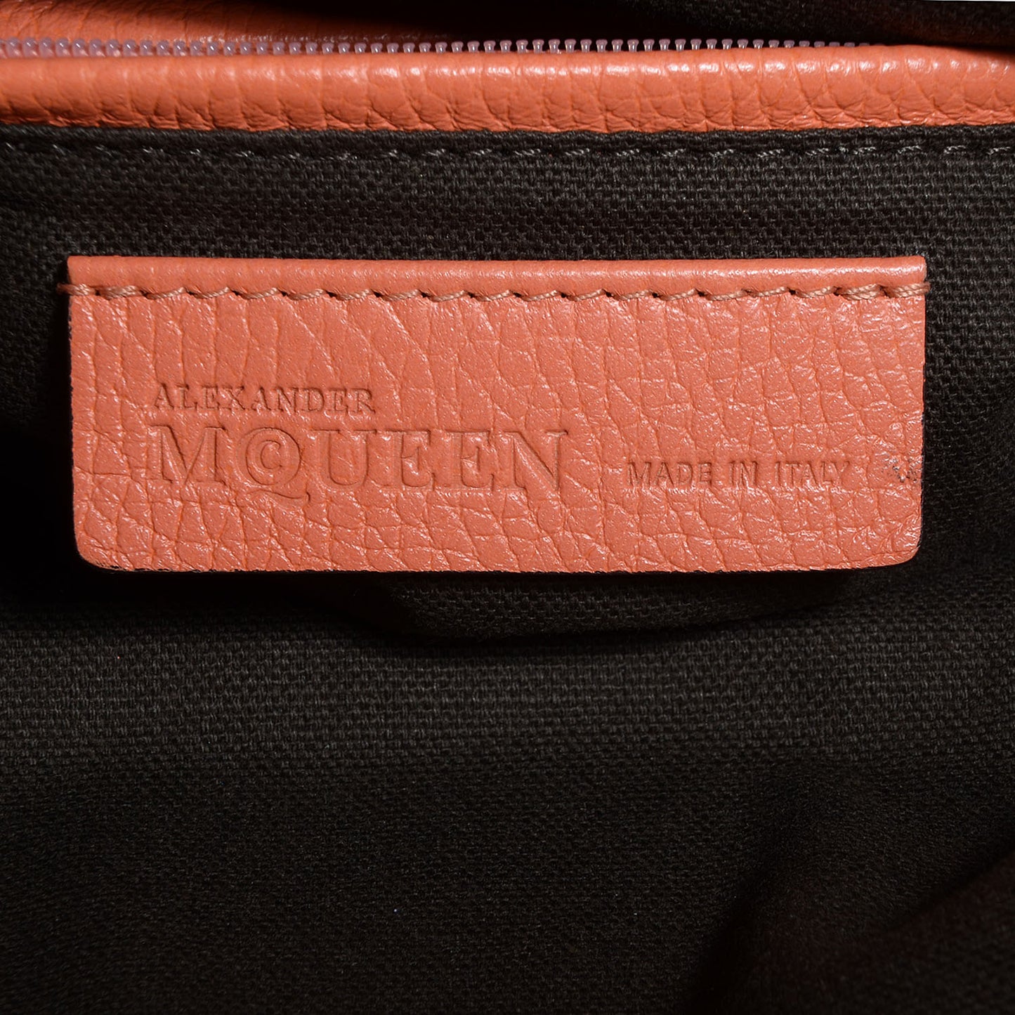 Grainy Calfskin Padlock Skull Clutch Coral