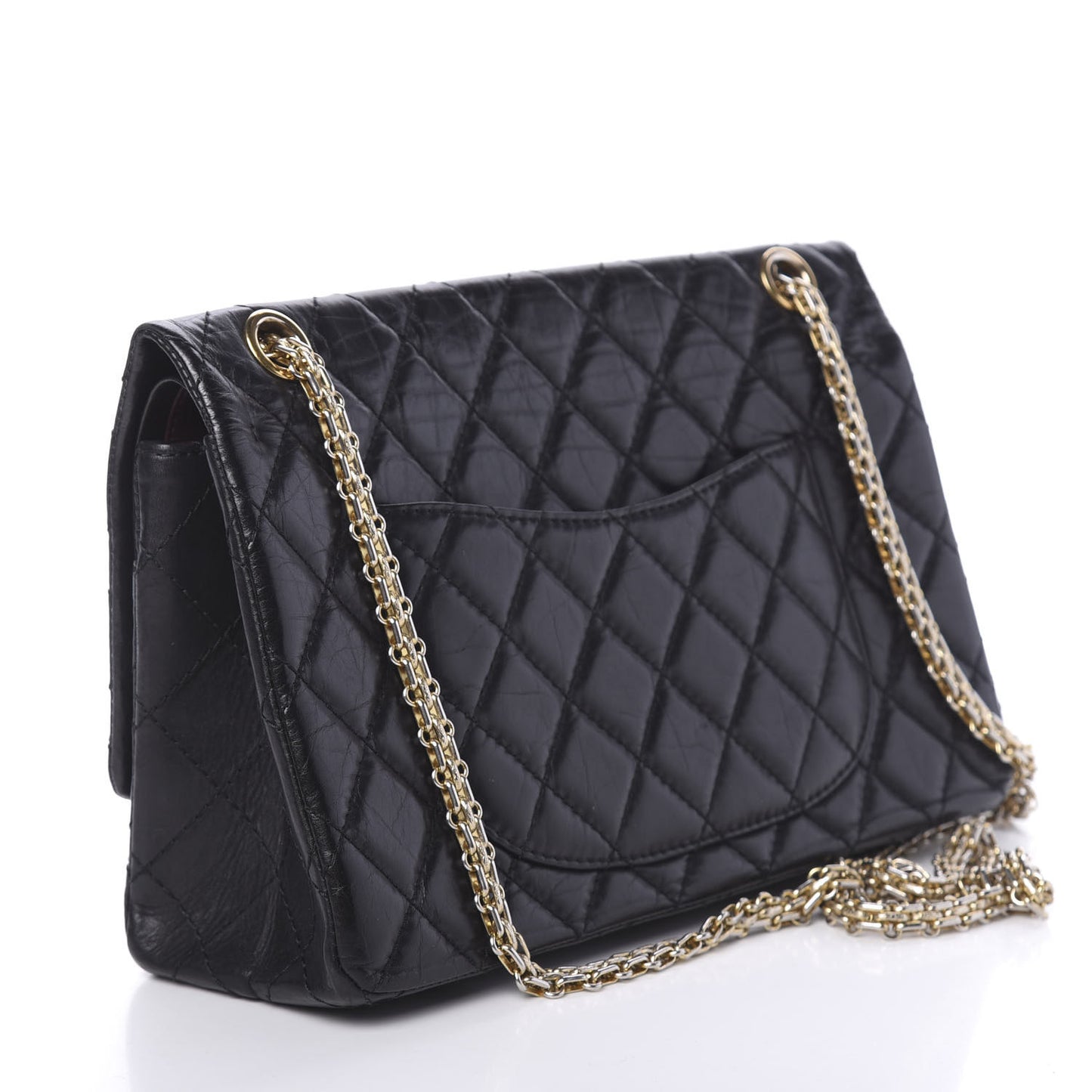 Aged Calfskin Quilted 2.55 Reissue 226 Flap Black