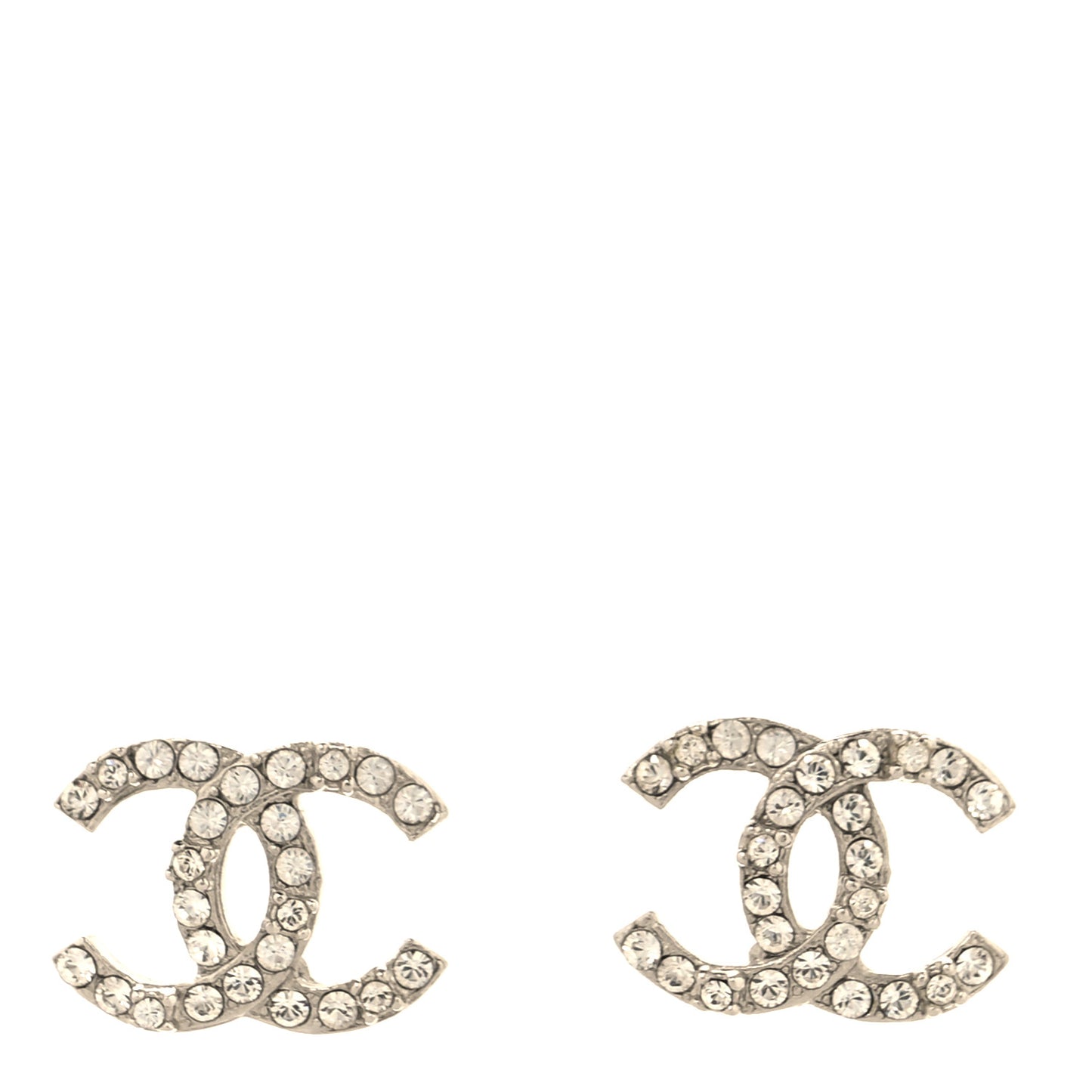 Crystal Mini Timeless CC Earrings Silver