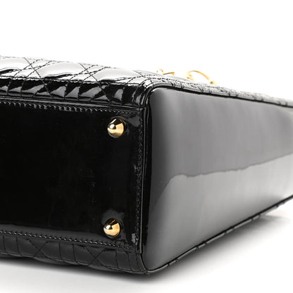 Christian Dior Patent Cannage Large Lady Dior Black 9 of 9