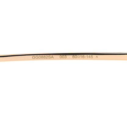 Gucci Metal Horsebit Square Sunglasses GG0882SA Gold 5 of 7