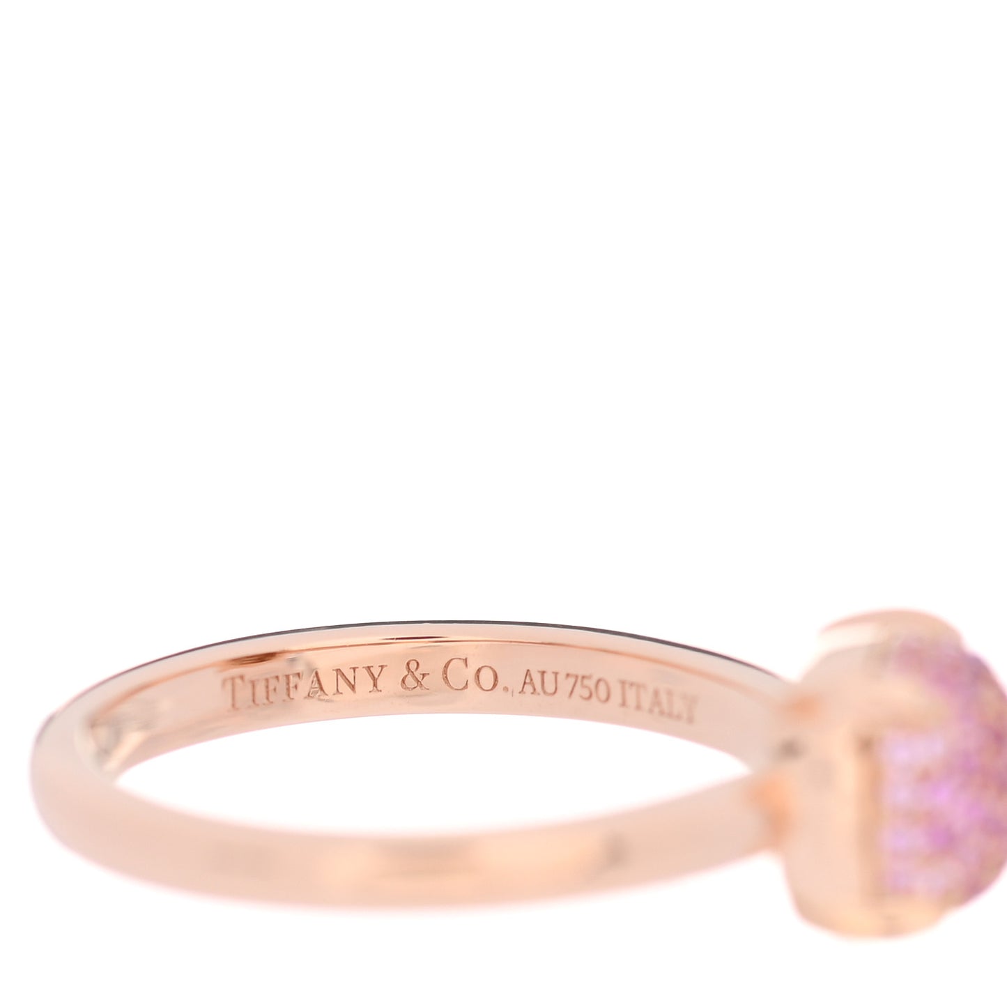 18K Rose Gold Pink Sapphire 7mm Paloma Picasso Sugar Stacks Ring 52 6
