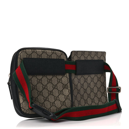 Gucci GG Supreme Monogram Web Belt Bag Black 3 of 12