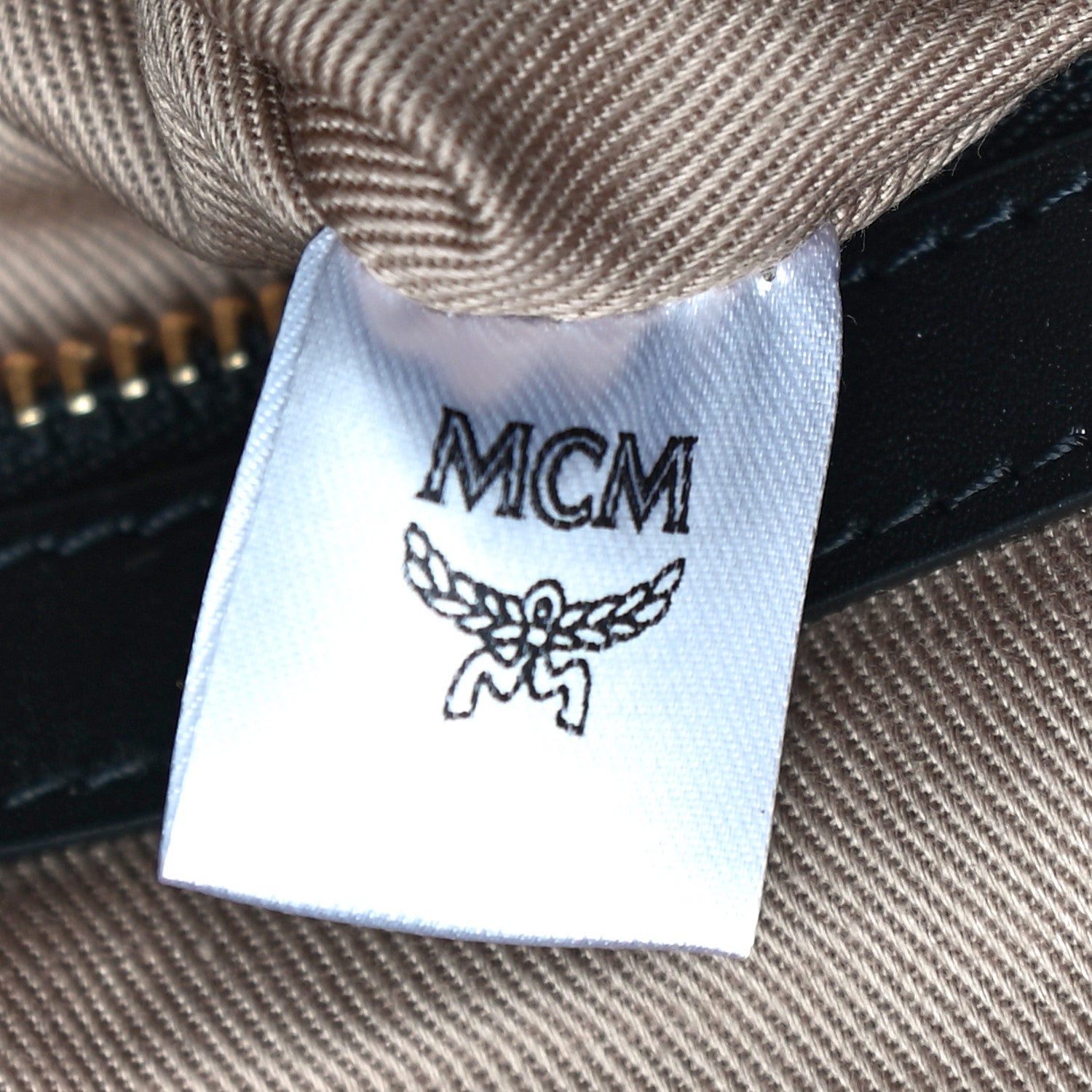 MCM Metallic Visetos Medium Crossbody Pouch Gold 9 of 10