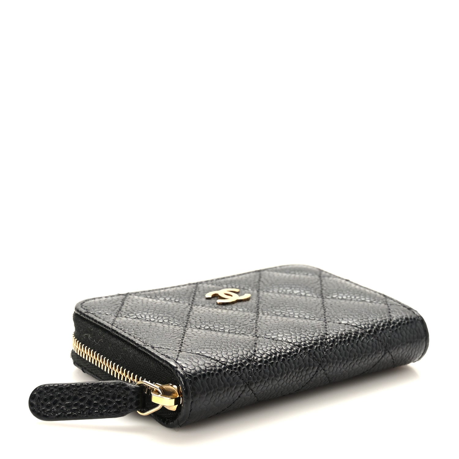 Chanel Caviar Quilted Zip Coin Purse Black 4 of 9