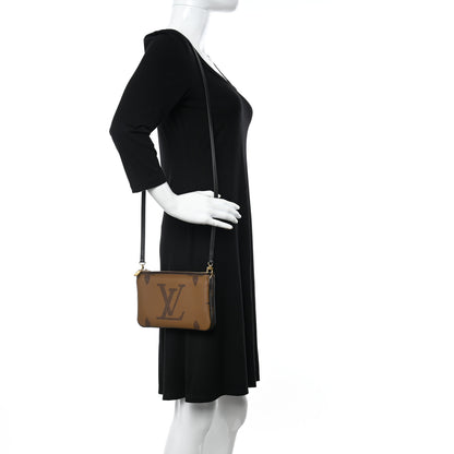 Louis Vuitton Reverse Monogram Giant Double Zip Pochette 2 of 10