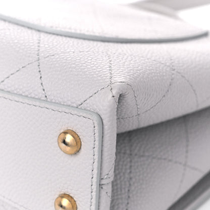 Chanel Grained Calfskin Small Stitched Flap Grey 11 of 12