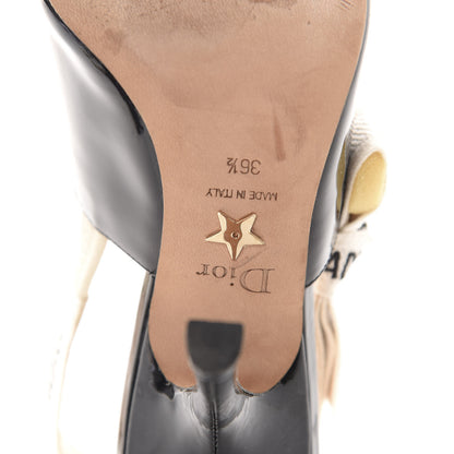 Christian Dior Patent Ribbon J'Adior Slingback 100mm Pumps 36.5 Black 10 of 12