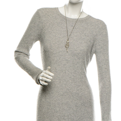 Chanel Crystal Serpent Snake Necklace Silver 2 of 5