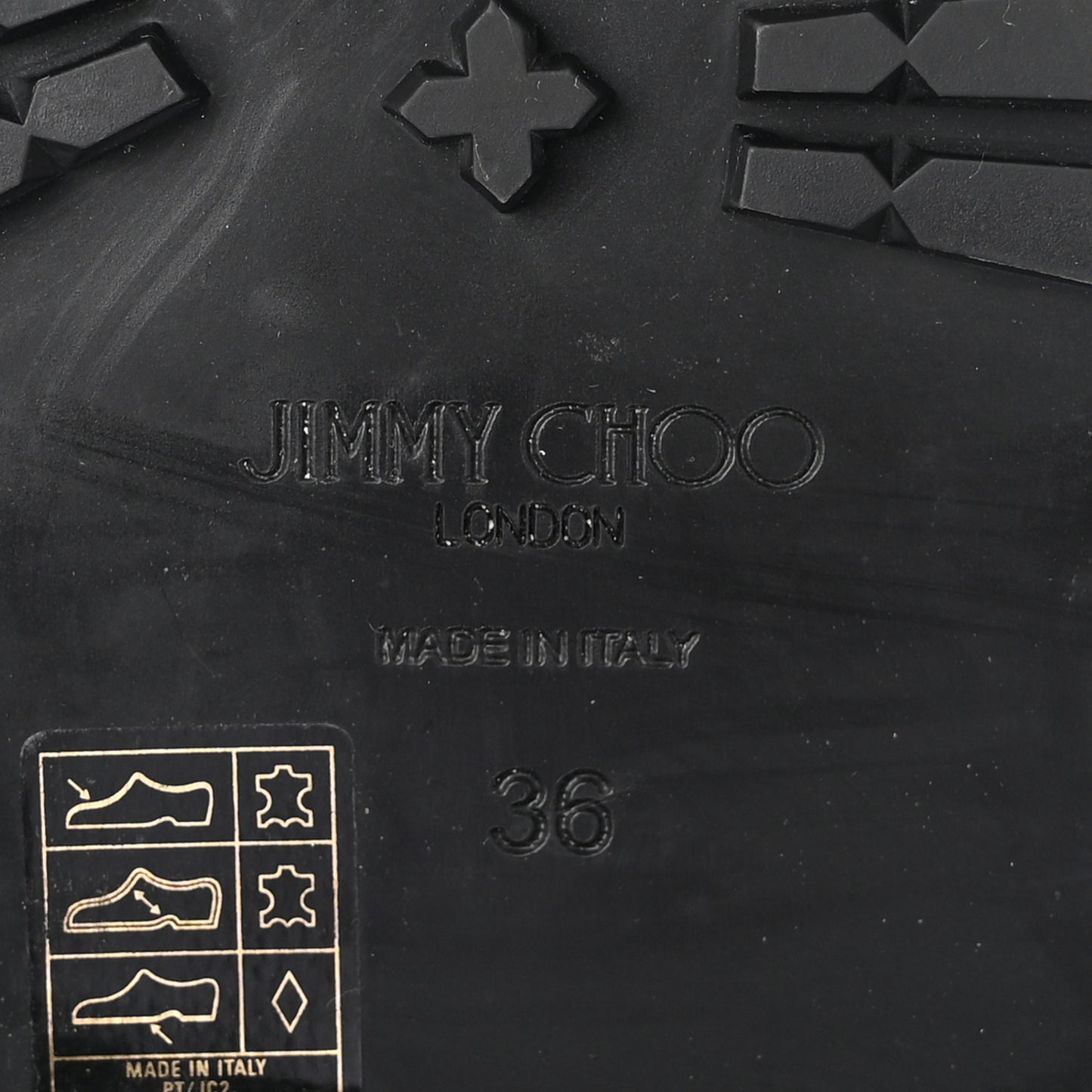 Calfskin Crystal Embellished Cora Flat Combat Boots 36 Black