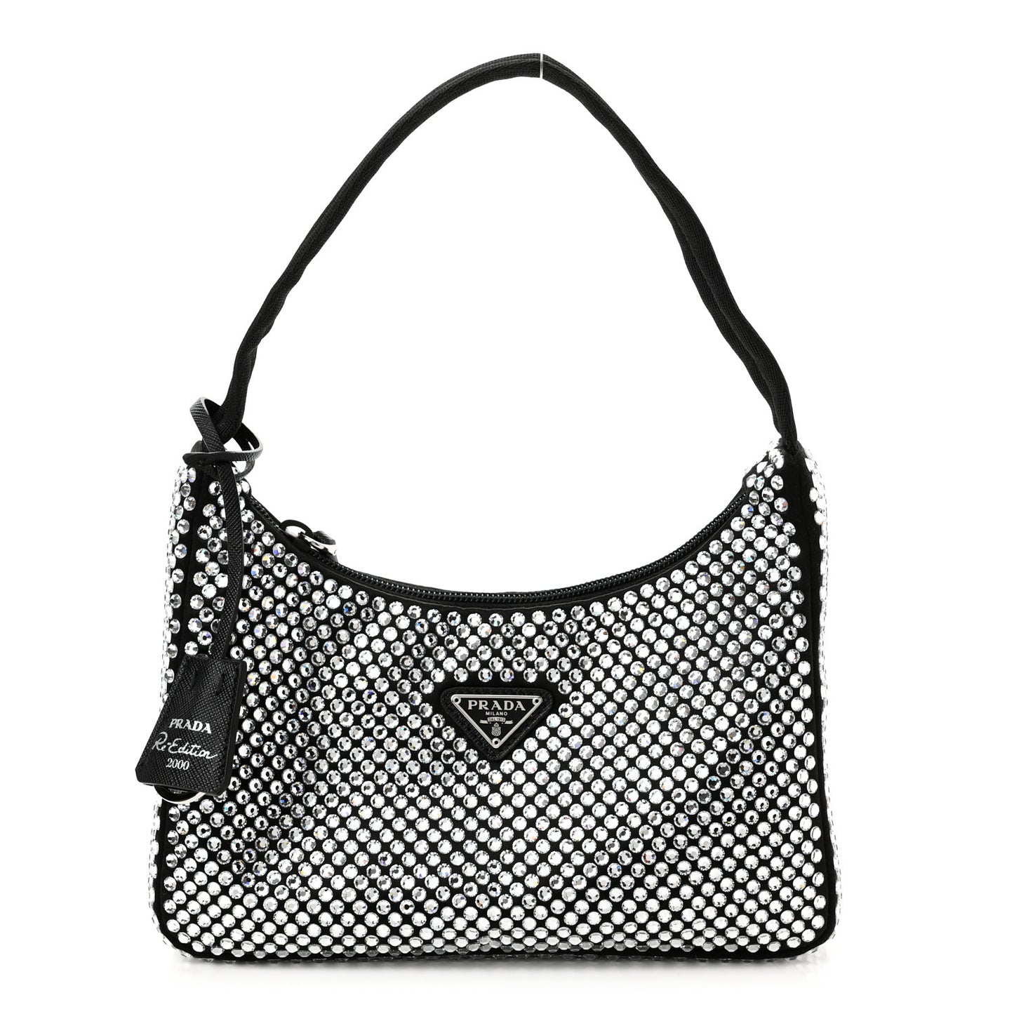 Satin Crystal Mini Re-Edition 2000 Bag Cristal