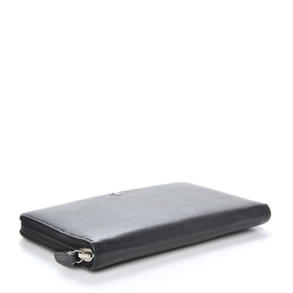 Chanel Caviar Large Sevruga Zip Around Organizer Wallet Black 4 of 8