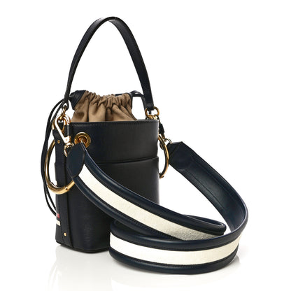 Chloe Smooth Calfskin Logo Mini Roy Bucket Bag Full Blue 3 of 11