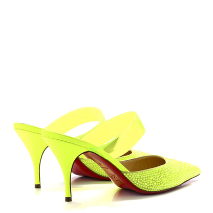 Christian Louboutin Suede PVC Fluo Matt Choc PVC Strass 80 Pumps 37 Sulfure 4 of 7