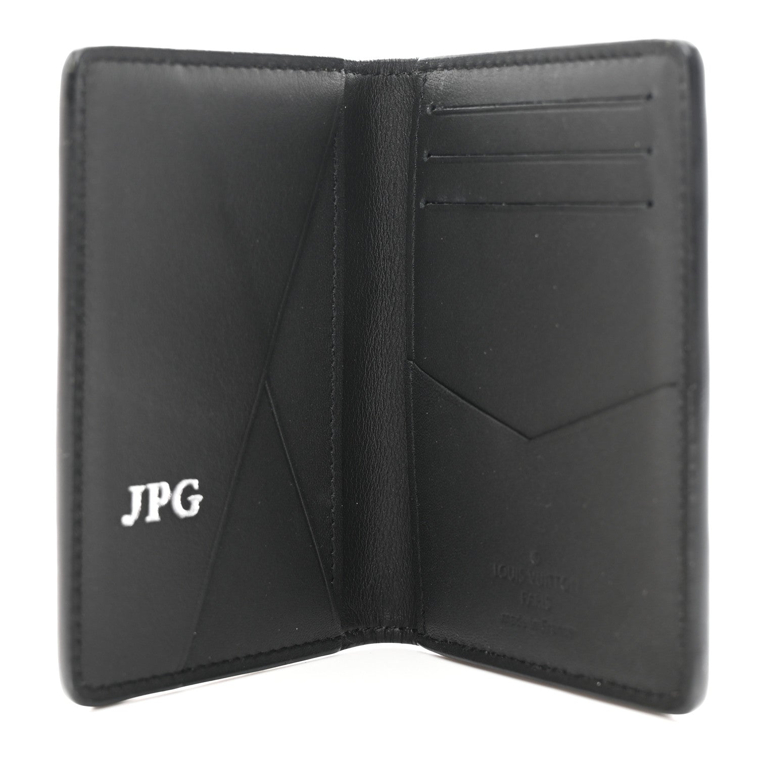 Louis Vuitton ブラック レザー 手帳型ケース Palm Vx用 Louis Vuitton Damier Infini Pocket Organizer Onyx 1816760