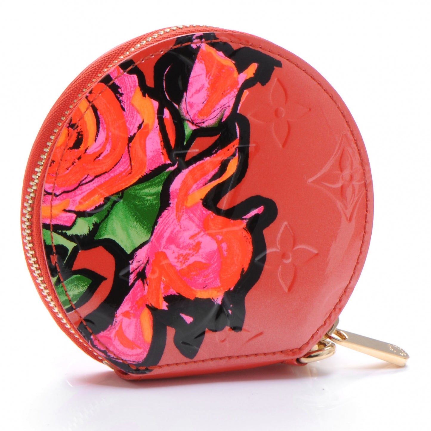 Vernis Roses Chapeau Coin Purse Orange Sunset